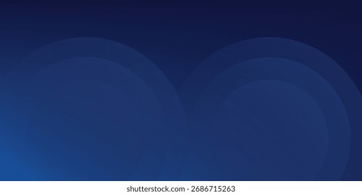Abstract blue glowing geometric lines on dark blue background. Modern shiny blue circle