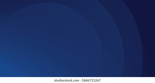 Linhas geométricas brilhantes em azul escuro no fundo. Círculo azul brilhante moderno