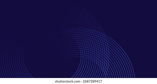 Líneas geométricas brillantes azules Abstractas sobre fondo azul oscuro. Modelo azul brillante moderno de las líneas del círculo. gráfico abstracto eps10
