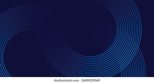 Abstrato azul brilhante linhas geométricas moderno brilhante azul círculo linhas padrão. Terno para capa banner brochura. ilustração vetorial eps10