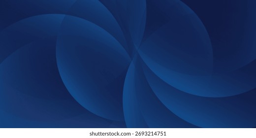 Líneas geométricas brillantes azules Abstractas sobre fondo azul oscuro. Modelo azul brillante moderno de las líneas circulares. Ilustración vectorial