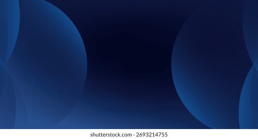 Líneas geométricas brillantes azules Abstractas sobre fondo azul oscuro. Modelo azul brillante moderno de las líneas del círculo