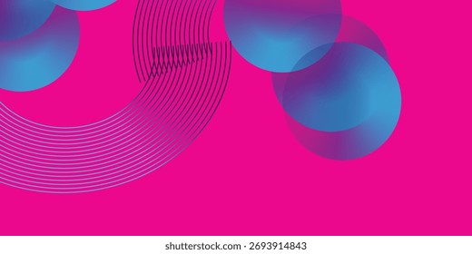 Líneas geométricas brillantes azules Abstractas sobre fondo azul oscuro. Moderno patrón de líneas de círculo azul brillante. Concepto de tecnología futurista. Traje para la cubierta, Anuncio