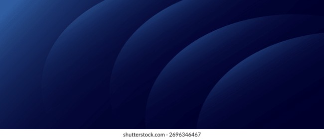Líneas geométricas brillantes azules Abstractas sobre fondo azul oscuro. Modelo azul brillante moderno de las líneas circulares, Vector