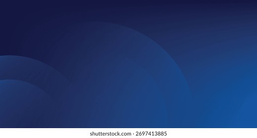 Abstract blue glowing geometric lines on dark blue background. Modern shiny blue circle