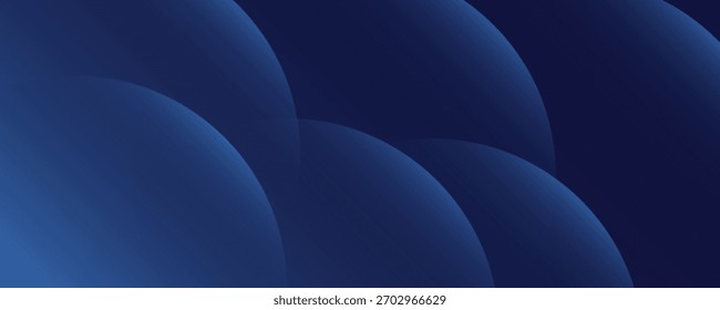 Abstract blue glowing geometric lines on dark blue background. Modern shiny blue circle lines pattern, Eps10