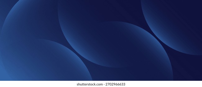 Líneas geométricas brillantes azules Abstractas sobre fondo azul oscuro. Modelo azul brillante moderno de las líneas del círculo, ilustración