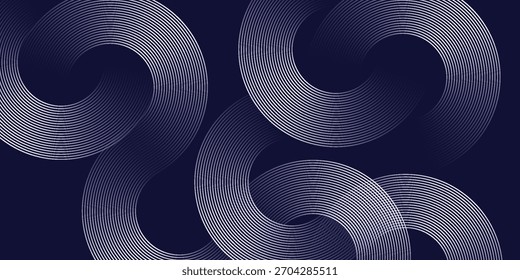 Líneas geométricas brillantes azules Abstractas Modelo azul brillante moderno de las líneas circulares. Traje para la cubierta, Anuncio, folleto
