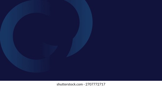 Líneas geométricas brillantes azules Abstractas sobre fondo azul oscuro. Moderno patrón de líneas de círculo azul brillante. Concepto de tecnología futurista.