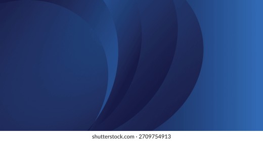 Linhas geométricas brilhantes em azul escuro no fundo. Padrão moderno de linhas de círculo azul brilhante