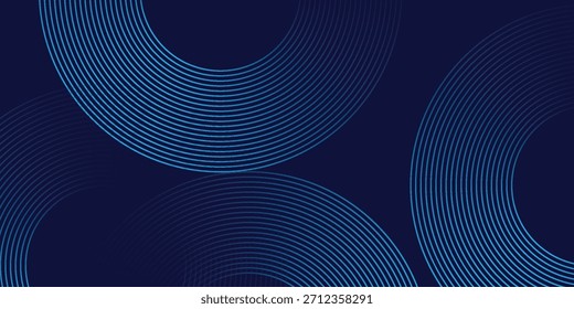 Líneas geométricas brillantes azules Abstractas Modelo azul brillante moderno de las líneas circulares. Fondo del Vector