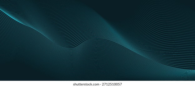 Líneas geométricas brillantes azules Abstractas sobre fondo azul oscuro. Modelo azul brillante moderno de las líneas circulares. Ilustración vectorial