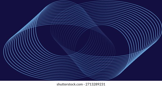 Líneas geométricas brillantes azules Abstractas Modelo azul brillante moderno de las líneas circulares. Traje para la cubierta, Anuncio, folleto