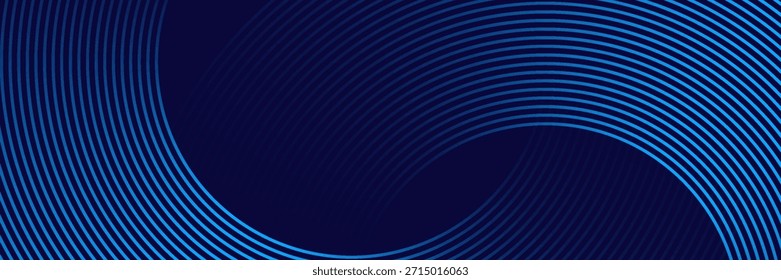 Líneas geométricas brillantes azules Abstractas Modelo azul brillante moderno de las líneas circulares. Traje para la cubierta   Folleto del Anuncio