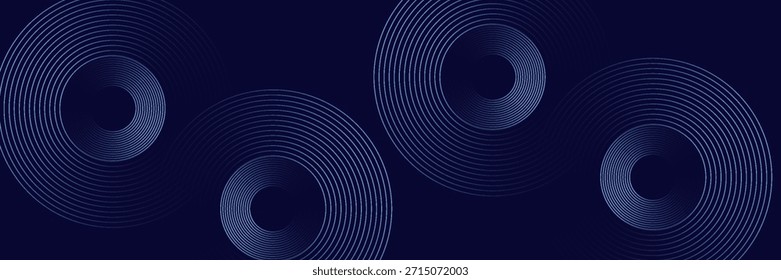 Líneas geométricas brillantes azules Abstractas Modelo azul brillante moderno de las líneas circulares. Traje para la cubierta, Anuncio, folleto