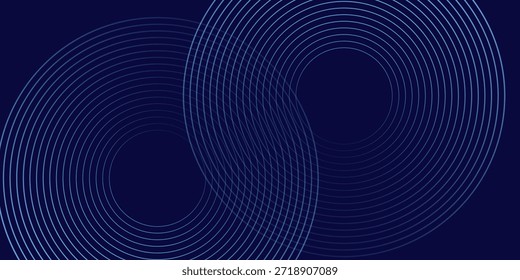 Abstrato azul brilhante linhas geométricas moderno brilhante azul círculo linhas padrão. Terno para capa, banner, brochura