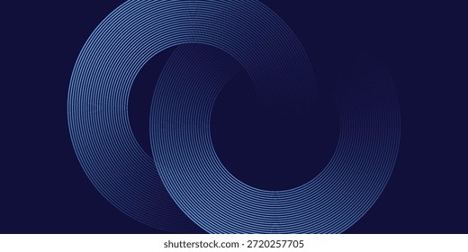 Líneas geométricas brillantes azules Abstractas Modelo azul brillante moderno de las líneas circulares. Traje para la cubierta, Anuncio, folleto