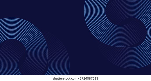Líneas geométricas brillantes azules Abstractas Modelo azul brillante moderno de las líneas circulares. Traje para la cubierta   Folleto del Anuncio