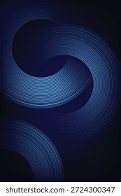 Abstrakte blaue leuchtende geometrische Linien moderne glänzende blaue Kreislinien Muster. Anzug für Cover, Banner, Broschüre. Vektor EPS 10