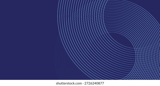 Líneas geométricas brillantes azules Abstractas sobre fondo azul oscuro. ilustración vectorial	