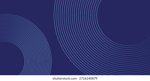 Líneas geométricas brillantes azules Abstractas sobre fondo azul oscuro. ilustración vectorial	