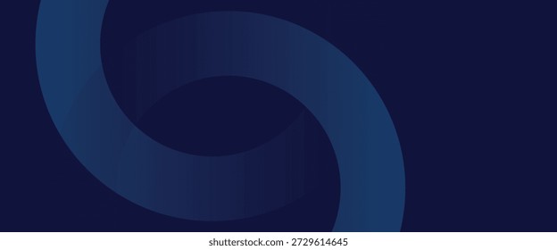 Líneas geométricas brillantes azules Abstractas sobre fondo azul oscuro. Modelo azul brillante moderno de las líneas del círculo. Concepto de tecnología futurista. eps10.

