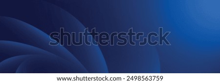 Abstract blue glowing geometric lines on dark blue background. Modern shiny blue circle lines pattern