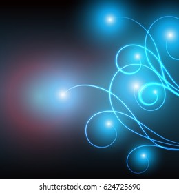 Abstract Blue Glowing light