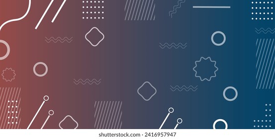 Resumen de líneas azules brillantes en color gradiente oscuro Estilo de negocio Color geométrico púrpura azul Fondo de borde
