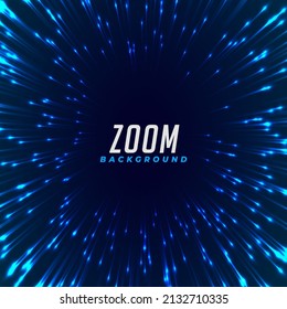 fondo del efecto de zoom de brillo azul abstracto