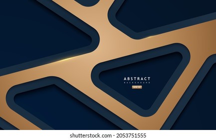 abstract blue and gold background with deep shadow and texture, digital background, modern landing page concept vector.