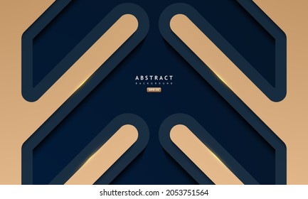 abstract blue and gold background with deep shadow and texture, digital background, modern landing page concept vector.