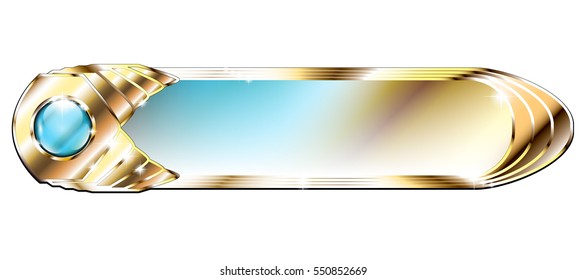 Abstract blue and gold background with space for your text. Vector illustration.