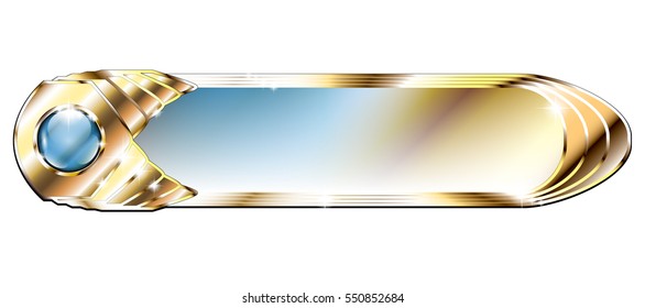 Abstract blue and gold background with space for your text. Vector illustration.