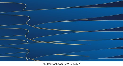 Abstract blue gold background vector