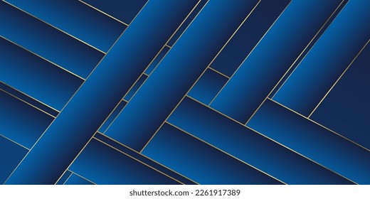 Abstract blue gold background vector