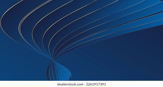 Abstract blue gold background vector