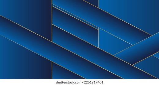 Abstract blue gold background vector