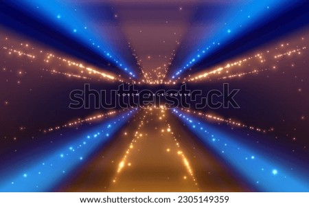 Abstract blue and gold light effect background