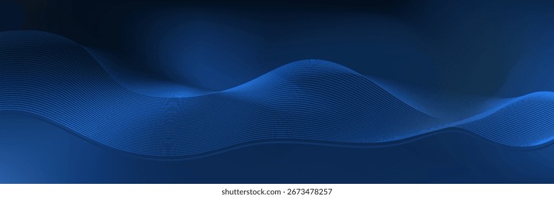 Línea de oro azul Abstractas Curva de lujo dinámica Diseño liso Moderno Fondo elegante premium. Traje para Anuncios