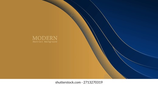 Línea de oro azul Abstractas curva dinámica de lujo diseño liso moderno fondo elegante premium. traje para negocios, Anuncios