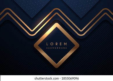 Abstract blue and gold luxury background