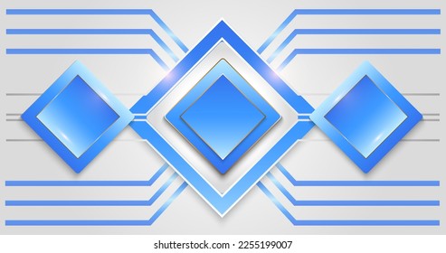 Abstract blue and gold monogram background design