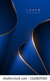 Abstract blue and gold paper background