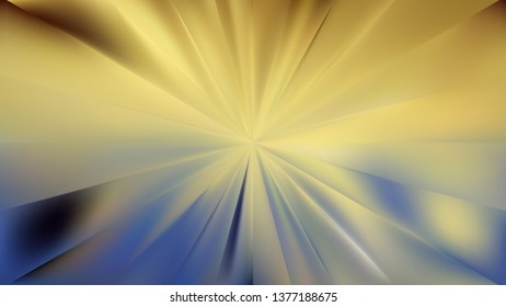 Abstract Blue and Gold Radial Stripes Background