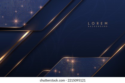 Abstract blue and gold shapes background