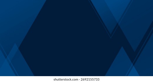 Abstractas gradaciones azules con Formas triangulares geométricas sobre fondo oscuro. Escritorio de Fondo de pantalla simple. Moderno adecuado para el telón de fondo, Anuncio, presentación