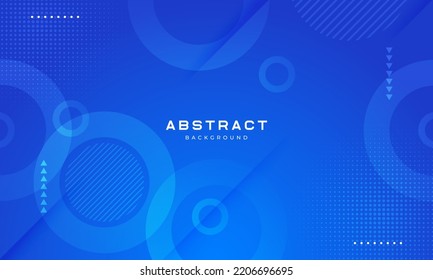 Abstract blue gradient background with circles. Vector illustration