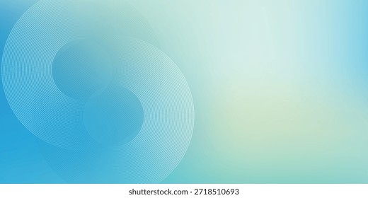 Fundo de gradiente azul abstrato com círculos concêntricos para projetos modernos de tecnologia e design