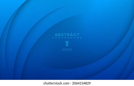 Abstract blue gradient background with curved pointed lines